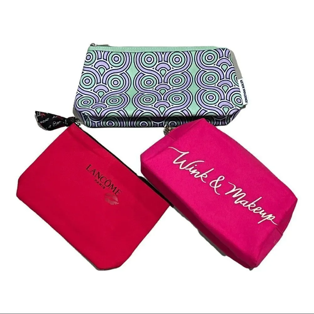 Three Assorted Makeup/Travel Bags
